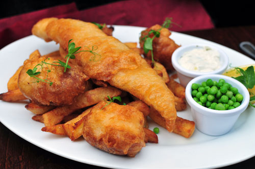 A Room in Leith - Fish and battered scallops