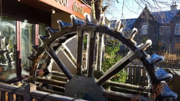 Old Mill Inn, Pitlochry - Frozen waterwheel