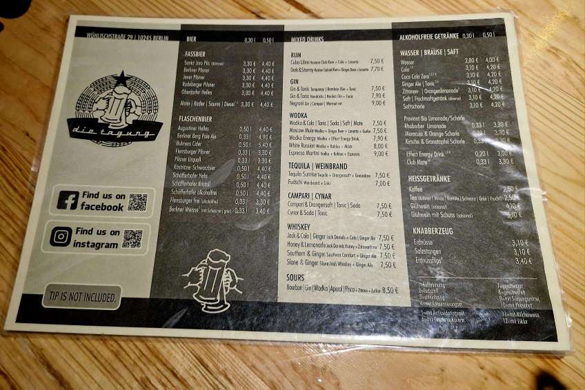 Die Tagnung Bar. GDR Bar in Berlin