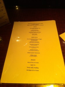 Anchorage Hotel Troon menu