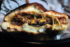 Award winning burger close-up