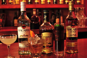Bacardi Bottles and Cocktails