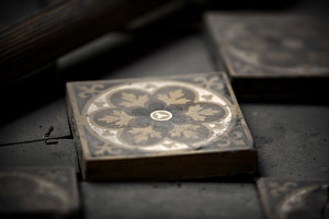 Original tile detail in grand hall