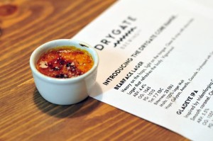 Drygate Brewery - savoury smoked Applewood brulee