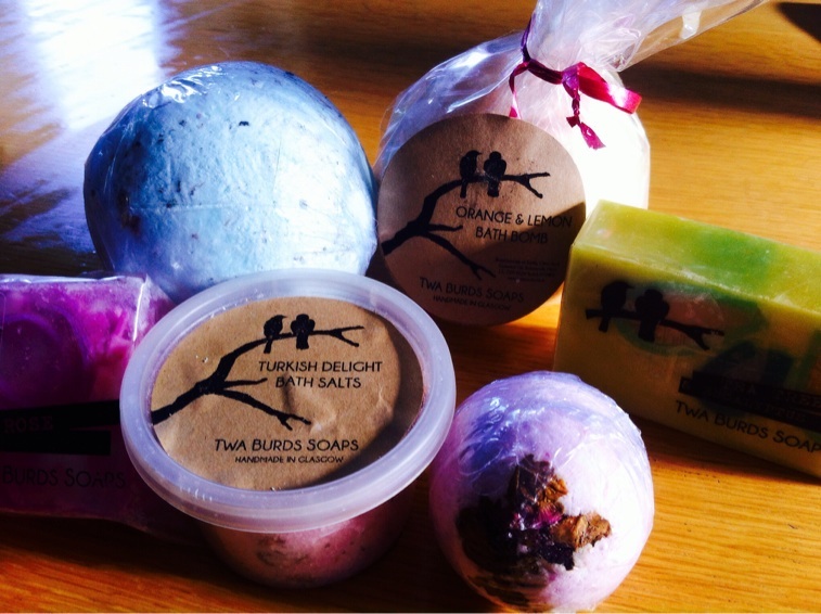 Twa Burds soaps bath bombs salts food drink Glasgow blog