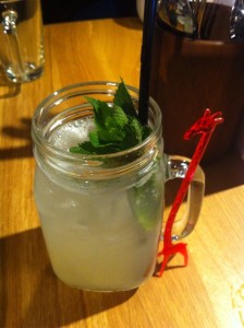 Fresh lemonade with mint Giraffe restaurant review silverburn tesco Glasgow food drink blog 