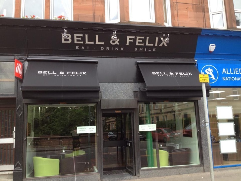 Outside Bell & felix cafe Shawlands Glasgow food drink Glasgow blog