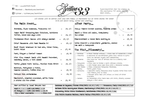 Section 33 menu pop up,guerrilla dining