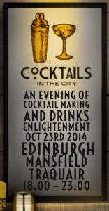 Cocktails in the city Edinburgh 