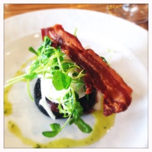 Stornaway Black Pudding, Poached Egg and Pancetta