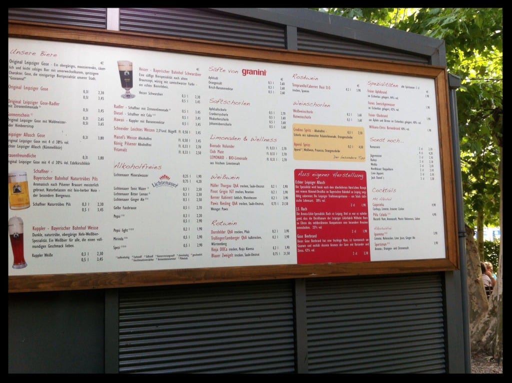 Menu Bayerischer Bahnhof, Leipzig