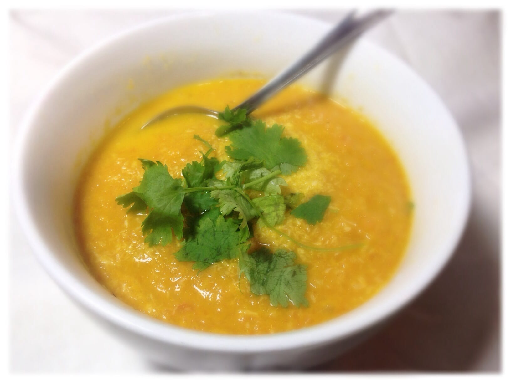 Carrot ginger coconut soup recipe