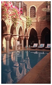 Outdoor pool la sultana hotel Marrakesh Morocco