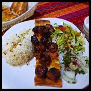 Lamb Shish Kervan palace Glasgow turkish