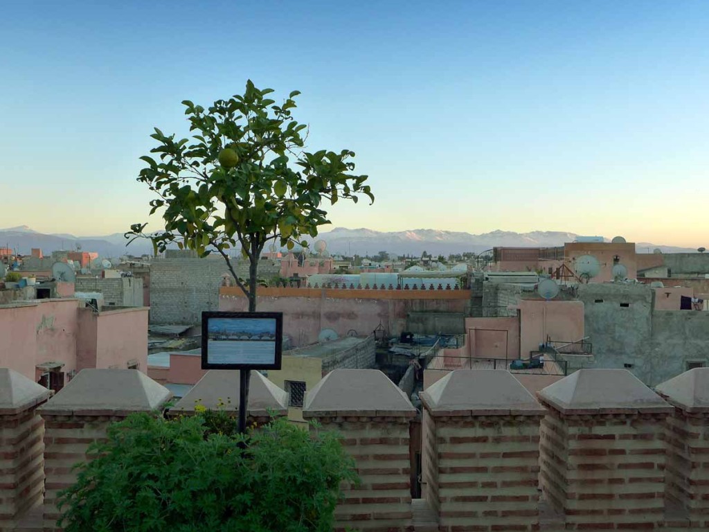 La Sultana - roof terrace at dusk