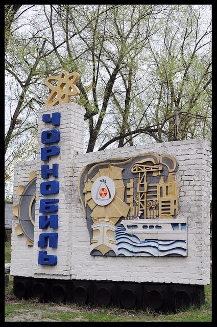 chernobyl village sign