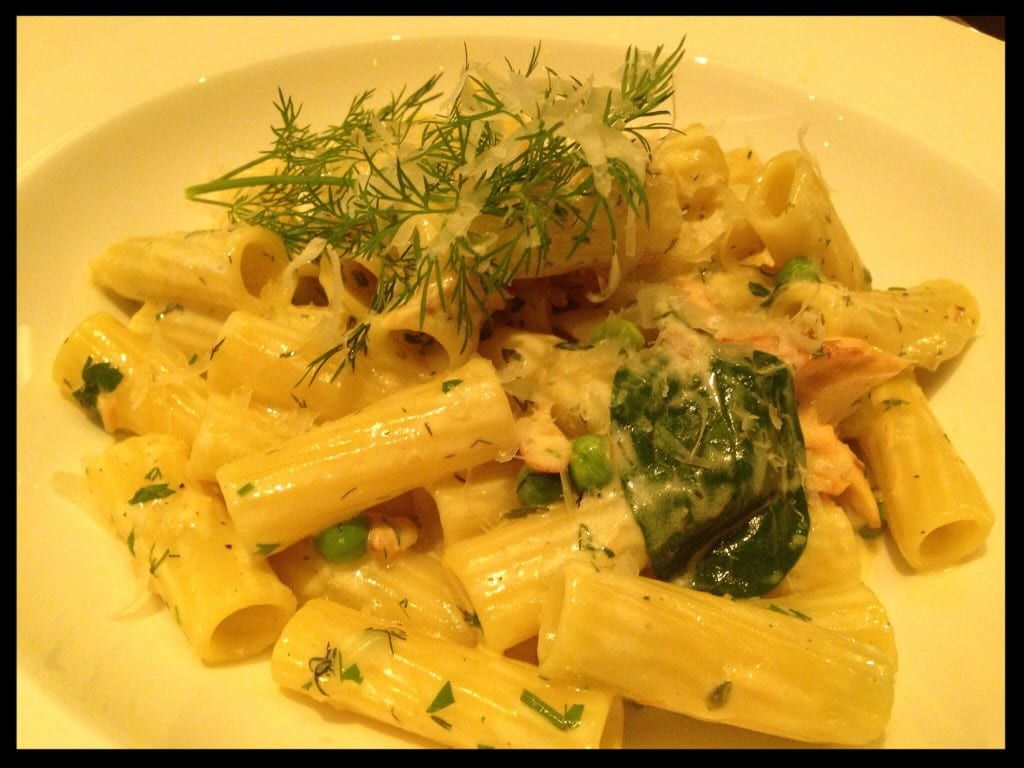 Smoked Salmon and dill rigatoni gusto glasgow