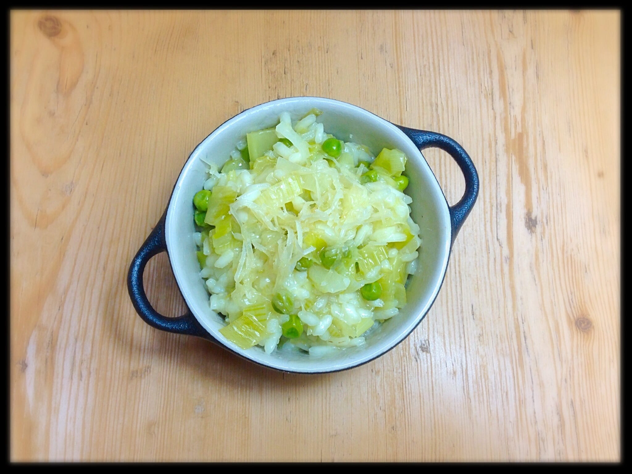 leek and pea risotto recipe