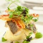 Pan-Fried-Sea-Bass-with-Crispy-Pancetta-and-Pea-Puree_Edinburgh cookery school glasgow foodie explorers food blog