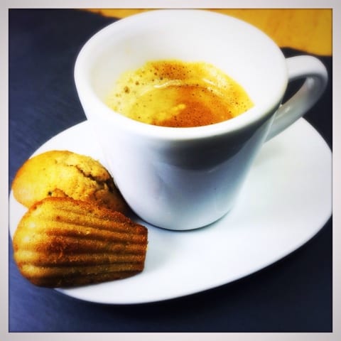 coffee and madeleines rose honey matcha madeleines french glasgow foodie explorers recipe