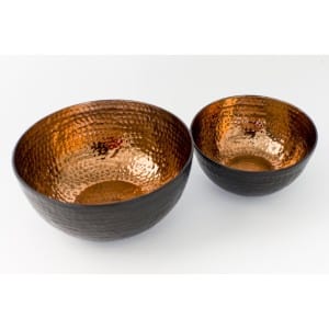 copper christmas house interior lifestyle decor Just Slate Company Copper Luxe Nesting Bowls
