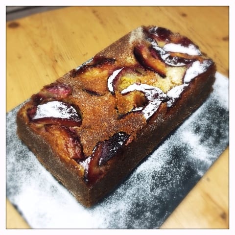 lemon pound cake with plums recipe