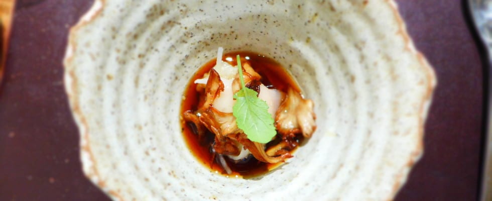 L'enclume - Broth of artichoke, Westcombe, hen of the woods