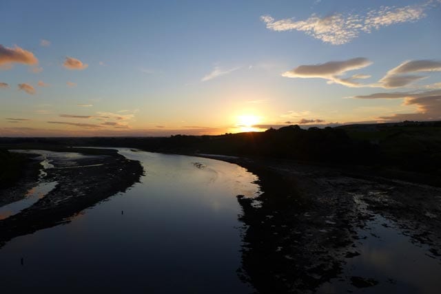 Sunset over the Tweed