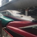 Shinkansen bullet train Glasgow foodie explorers Japan