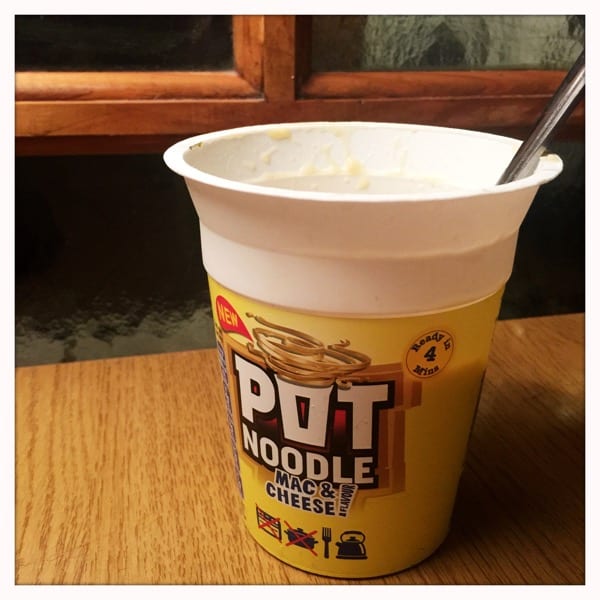 Mac and cheese pot noodle