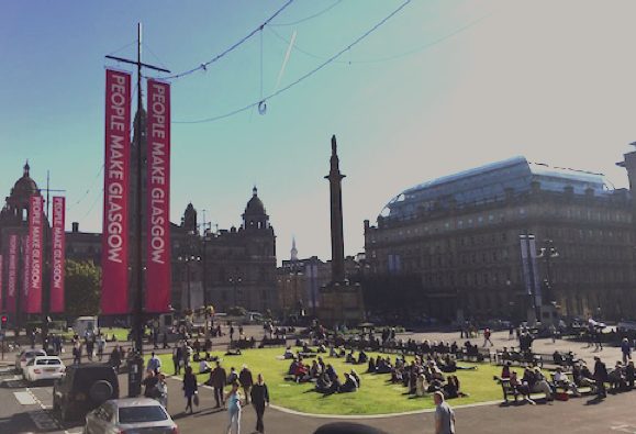 glasgow george square summer