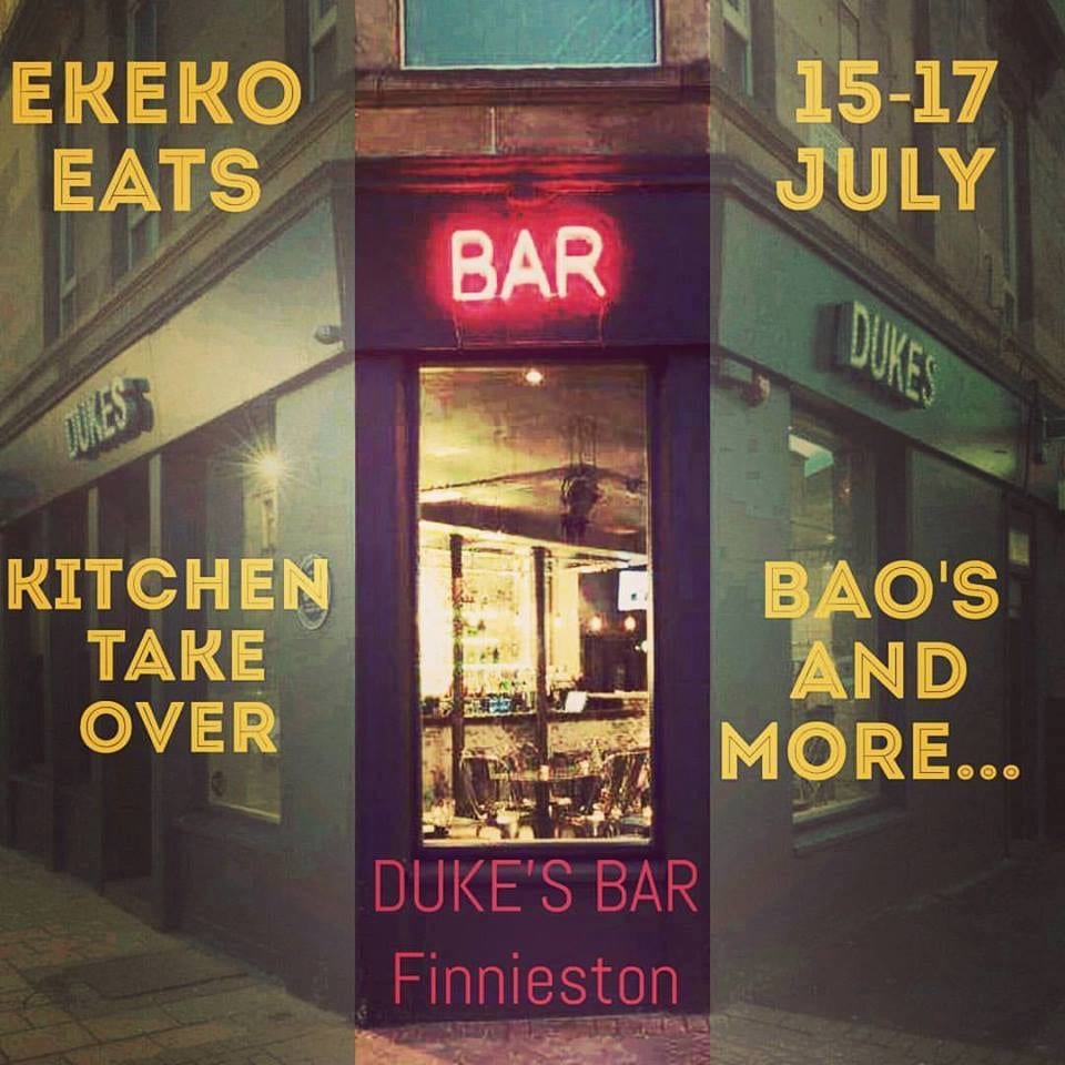 Ekeko eats dukes bar Glasgow pop up