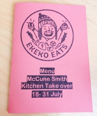 Ekeko eats McCune smith pop up glasgow