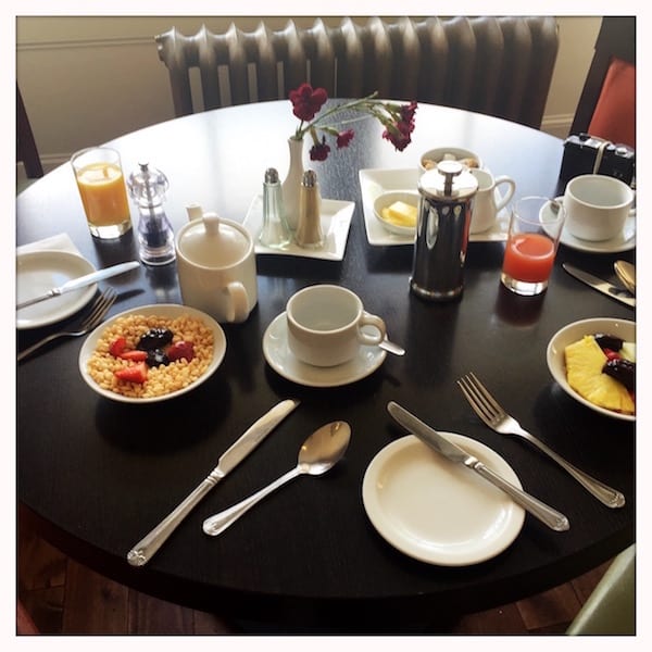 Atholl Arms Dunkeld breakfast table