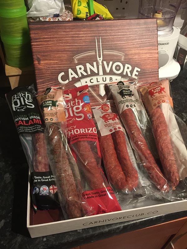 Carnivore Club - items in our box