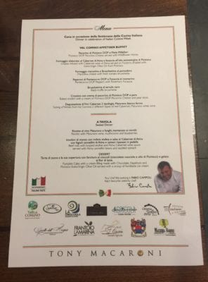 Tony Macaroni Italian Cuisine Week