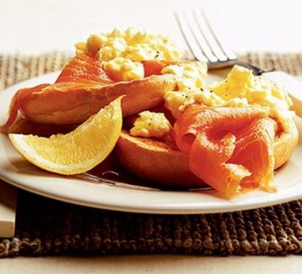 Salmon scrambled eggs 