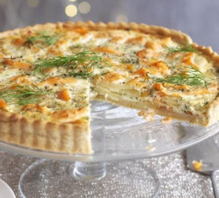 Salmon quiche recipe