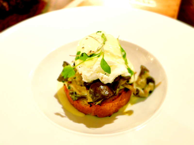 Boclair House - mushroom truffle egg brioche