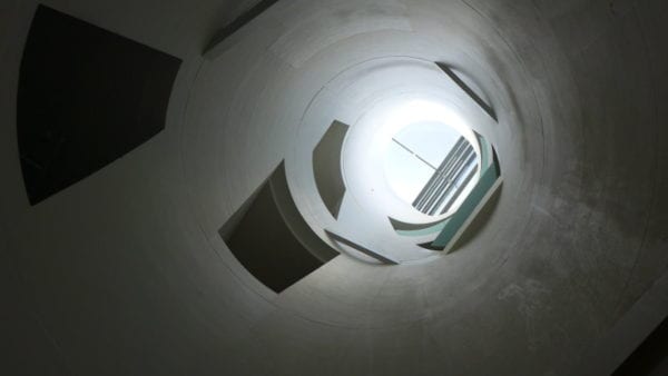 Mackintosh GSA tour - Reid building shaft of light