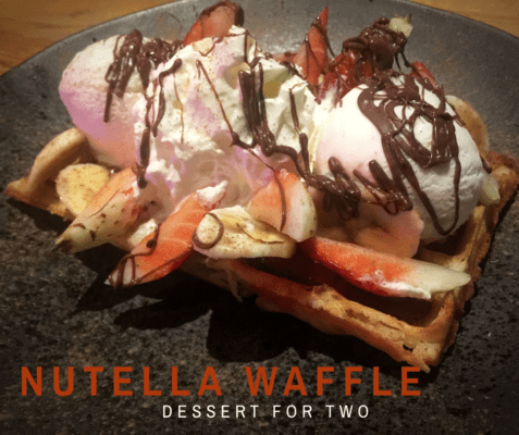 Bucks bar glasgow food blog NUTElla waffle