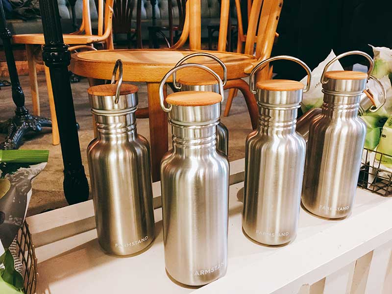 Farmstand London - re-useable water jugs