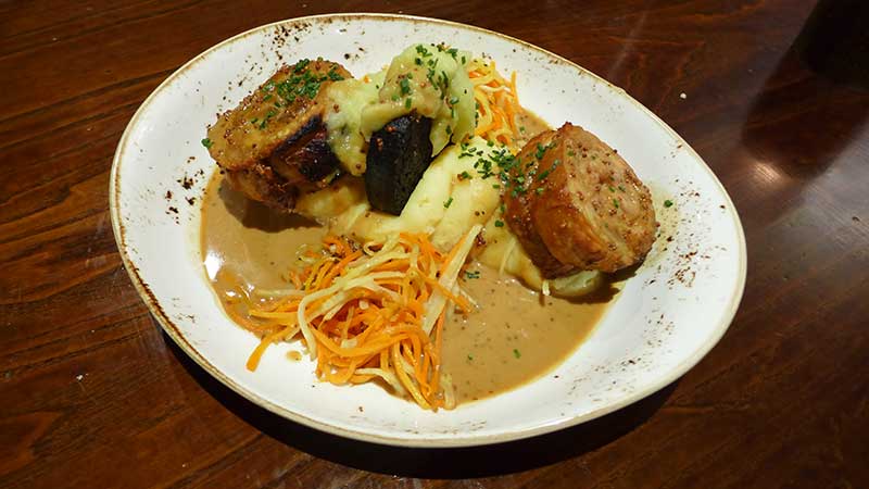 Roast belly of Ayrshire pork belly & Stornoway black pudding