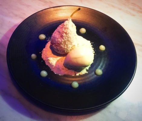 Poached pear Alston Bar and beef glasgow 