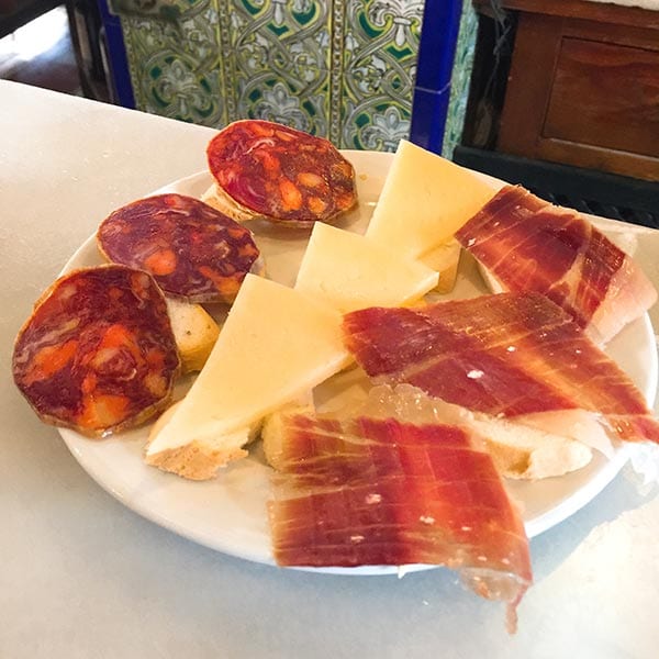 Las Teresas snacking cheese and meat, Seville