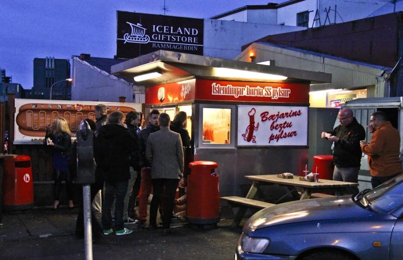 Iceland hot dog stand