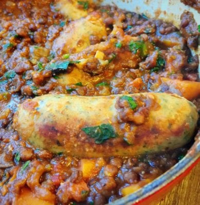 Mor sausages lentil recipe