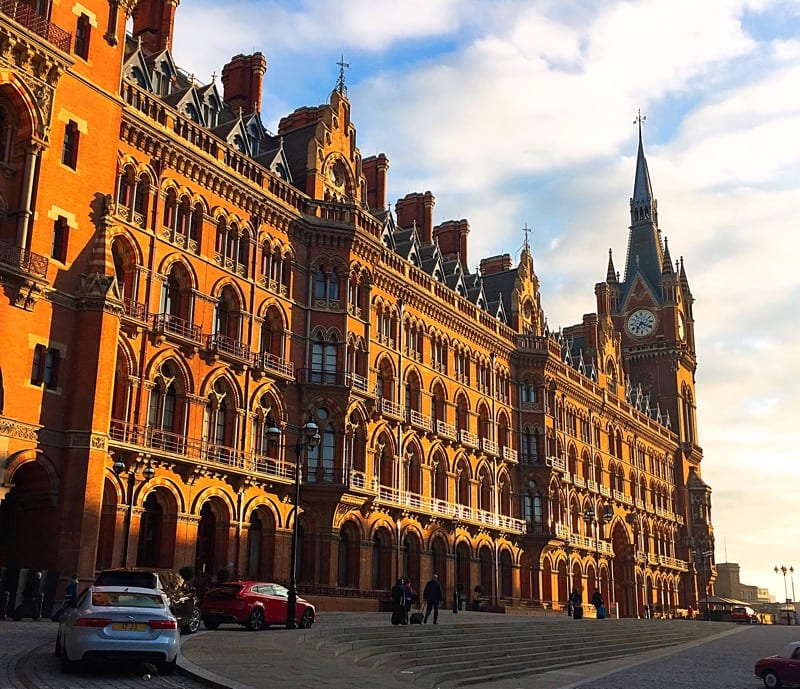 St Pancras hotel railway station train London