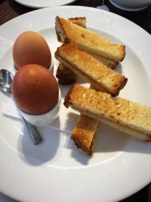 Boiled eggs and toast soldiers The perfectionists cafe Heathrow Heston