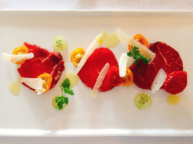 Cater at Old Town Chambers by Barry Bryson - borders beef carpaccio